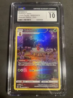 CGC Gem Mint 10 Kricketune GG02/GG70 Pokemon Crown Zenith Galarian Gallery - Image 1