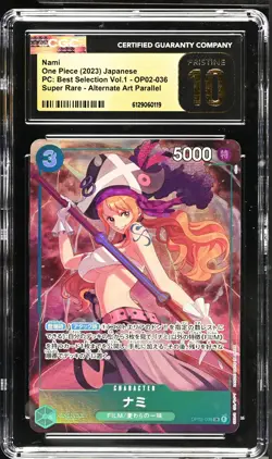 Nami #OP02-036 Japanese One Piece PC: Best Selection Vol.1 CGC 10 PRISTINE - Image 1