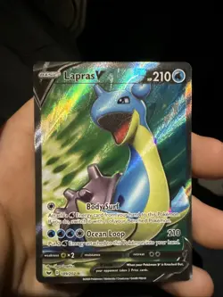 Lapras V - 189/202 - Pokemon Sword & Shield Base Set Full Art Rare Card NM - Image 1
