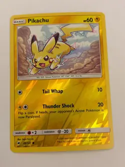 Pikachu 40/147 Sm-Burning Shadows Reverse Holo Pokemon Card - Image 1