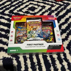 Pokemon TCG First Partner Illustration Collection Series 1 3 Pack 9 Promo Cards - Image 1