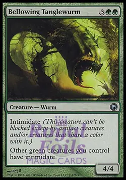 Bellowing Tanglewurm 1x FOIL SOM MTG Scars of Mirrodin Uncommon MINT green - Image 1
