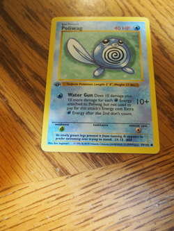 Pokemon 1999 1st Edition Shadowless Base Poliwag common card - Image 1