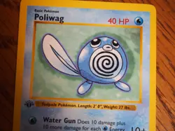 Pokemon 1999 1st Edition Shadowless Base Poliwag common card - Image 2