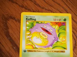 Pokemon 1999 1st Edition Shadowless Base Koffing common card - Image 2