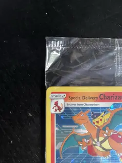 Pokemon TCG Special Delivery Charizard SWSH075 Black Star Promo Holo Card Sealed - Image 2