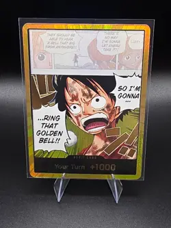 DON!! Card (Luffy) (Gold) Foil DON!! Adventure on Kami's Island NM - Image 1