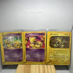 Pokemon TCG 2002 Abra 93/165 Kadabra 84/165 Electabuzz E-Reader cards - Image 1