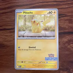 Pikachu - (Illustration Contest 2024) Promo SV: Scarlet & Violet Promo Cards 214 - Image 1