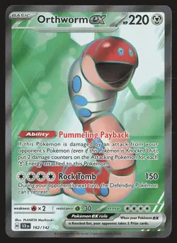 SV07: Stellar Crown Orthworm ex #162/142 Pokemon Card - Image 1