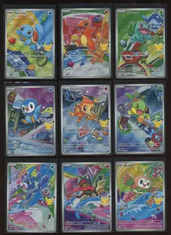Pokemon 2026 First Partner Illustration Collection 9 card Promo Set A Kanto + - Image 1