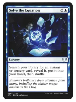 Magic The Gathering MTG Strixhaven School of Mages 2021 54 Solve the Equation x4 - Image 2