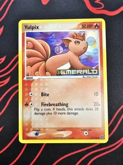 Pokemon Vulpix Reverse Holo Common EX Emerald 72/106 2005 English Card - Image 1