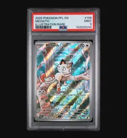 2025 Phantasmal Flames Meowth #106/094 Illustration Rare PSA 9 - Image 1