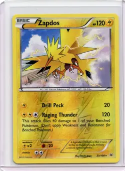 Zapdos - 23/108 - Pokemon Roaring Skies XY Reverse Holo Rare Card NM - Image 1