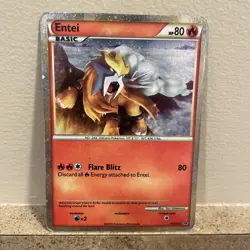 Shiny Entei HGSS20 - Cosmos Holo Black Star Vintage Promo - Pokemon 2010 - MP - Image 1