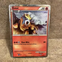 Shiny Entei HGSS20 - Cosmos Holo Black Star Vintage Promo - Pokemon 2010 - MP - Image 2