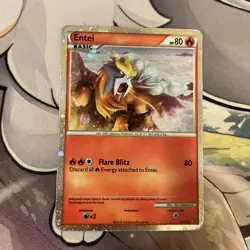 Shiny Entei HGSS20 - Cosmos Holo Black Star Vintage Promo - Pokemon 2010 - MP - Image 3