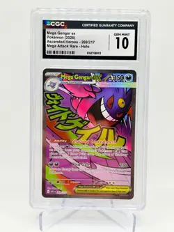 2026 Pokemon Mega Ascended Heroes MA Mega Gengar ex #269 CGC 10 GEM MINT - Image 1