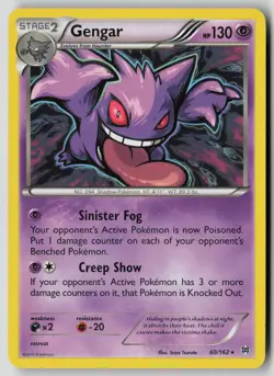 Gengar (XY BREAKthrough) 60/162 Rare Deck Exclusives Pokemon HP - Image 1