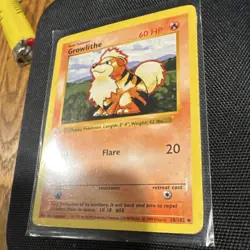 Pokemon TCG Growlithe 28/102 Base Set Shadowless 1st Ed 60HP - Image 4