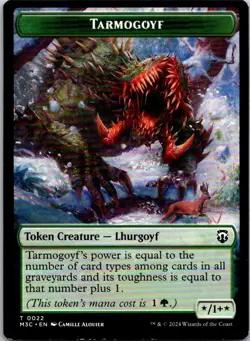 Magic the Gathering Goblin / Tarmogoyf Token Modern Horizons 3 Commander MTG - Image 1