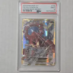 PSA 9, Volcanion EX 115 XY Steam Siege Secret Rare Pokemon TCG Near Mint - Image 1