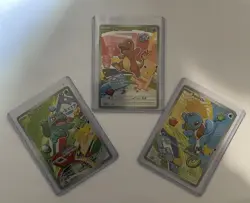 Pokemon First Partner Illustration Collection Series 1 Kanto Gen 1 Starters Set - Image 1
