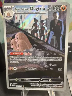Team Rocket's Dugtrio 239/217 Illustration Rare - Ascended Heroes Pokemon NM - Image 1