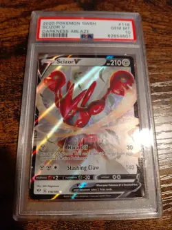 Pokemon TCG Scizor V Darkness Ablaze 118/189 PSA 10 Gem Mint - Image 1