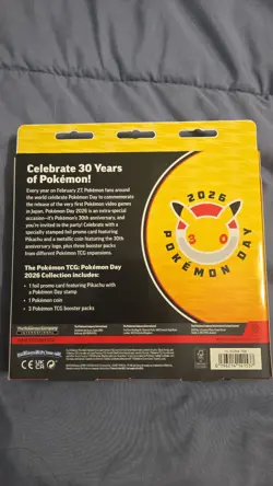 Pikachu Pokemon TCG Pokemon Day 2026 Collection 30th Anniversary Box Sealed - Image 2
