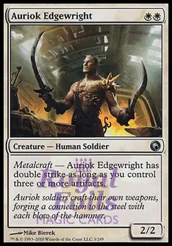 Auriok Edgewright 2x FOIL SOM MTG Scars of Mirrodin Uncommon MINT white - Image 1