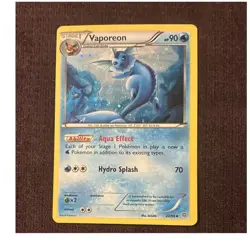 Pokemon TCG Vaporeon 22/98 XY Holo EN 2015 Stage 1 90HP Uncommon - Image 1