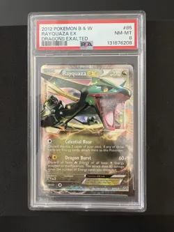 2012 Pokemon B&W Rayquaza EX #85 Dragons Exalted - PSA 8 - Image 1