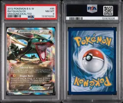 2012 Pokemon B&W Rayquaza EX #85 Dragons Exalted - PSA 8 - Image 3