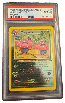 2001 Pokemon Southern Islands Vileplume Holo Reverse #17/18 PSA 8 NM-MT VINTAGE! - Image 1