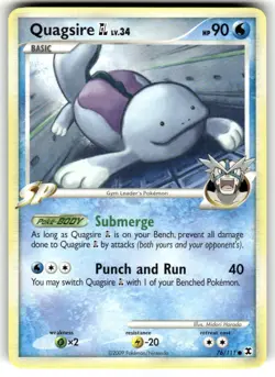 Pokemon Quagsire GL 76/111 Rising Rivals Common NM - Image 1