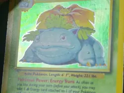 Pokemon TCG Venusaur Base Set Unlimited Holo Rare 15/102 MP - Image 2