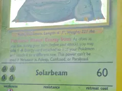 Pokemon TCG Venusaur Base Set Unlimited Holo Rare 15/102 MP - Image 3