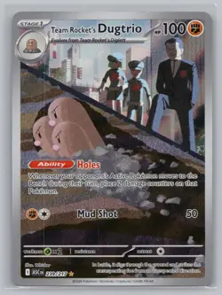 Team Rocket's Dugtrio 239/217 Illustration Rare Ascended Heroes Pokemon NM/M - Image 1