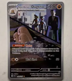 Pokemon Team Rocket's Dugtrio 239/217 Ascended Heroes Illustration Rare Holo NM - Image 1