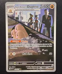 Pokemon Team Rocket's Dugtrio 239/217 Ascended Heroes Illustration Rare Holo NM - Image 2