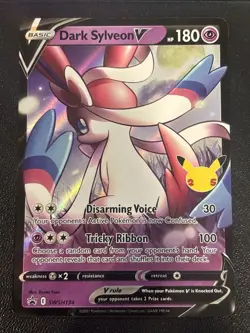 2021 POKEMON CELEBRATIONS BLACK STAR PROMO DARK SYLVEON V SWSH134 - Image 1