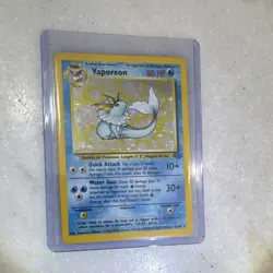 Pokemon TCG Vaporeon 12/64 Jungle Holo Rare 1999 - Image 3