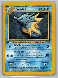 Seadra 48/111 Uncommon Neo Genesis Pokemon 1st Edition Damaged - Image 1