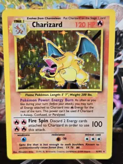 1999 Pokemon Charizard 4/102 Base Set Holo Rare Holo MP - Image 1