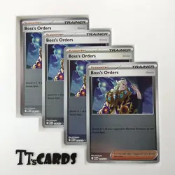 Boss's Orders 114/132 REVERSE HOLO x4 Playset 4x Pokemon ME01 Mega Evolution MEG - Image 1