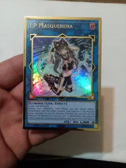 Yu-Gi-Oh! I:P Masquerena MGED-EN035 1st Edition Premium Gold Rare NM - Image 1