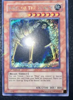 YuGiOh 1x King of the Beasts RGBT-EN086 1st Edition, Secret Rare, Near Mint - Image 1