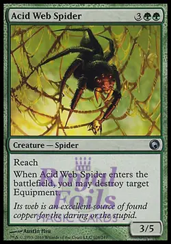 Acid Web Spider 2x FOIL SOM MTG Scars of Mirrodin Uncommon MINT green - Image 1